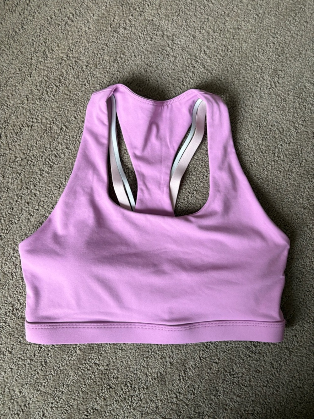 Fabletics Lilac High Neck Racerback Sports Bra